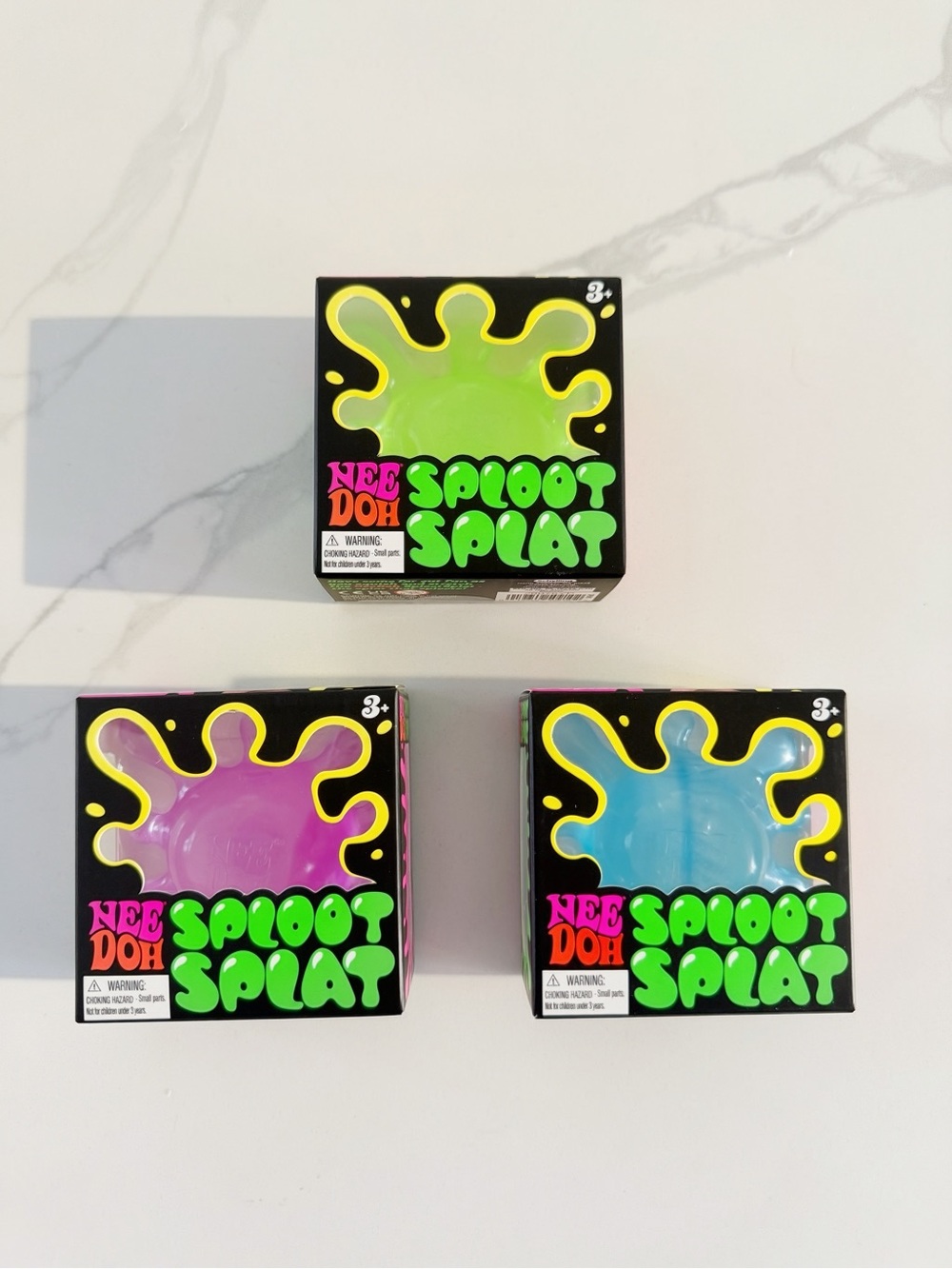 NeeDoh Sploot Splat FULL SET All 3 Colors SEALED Rare Complete Collection